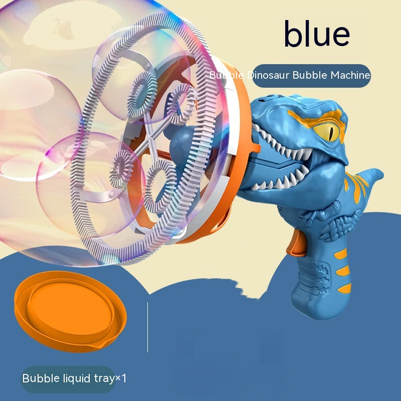 Dinosaur Bubble Machine Toy for Kids - Handheld Bubble Gun with Fan - Minihomy