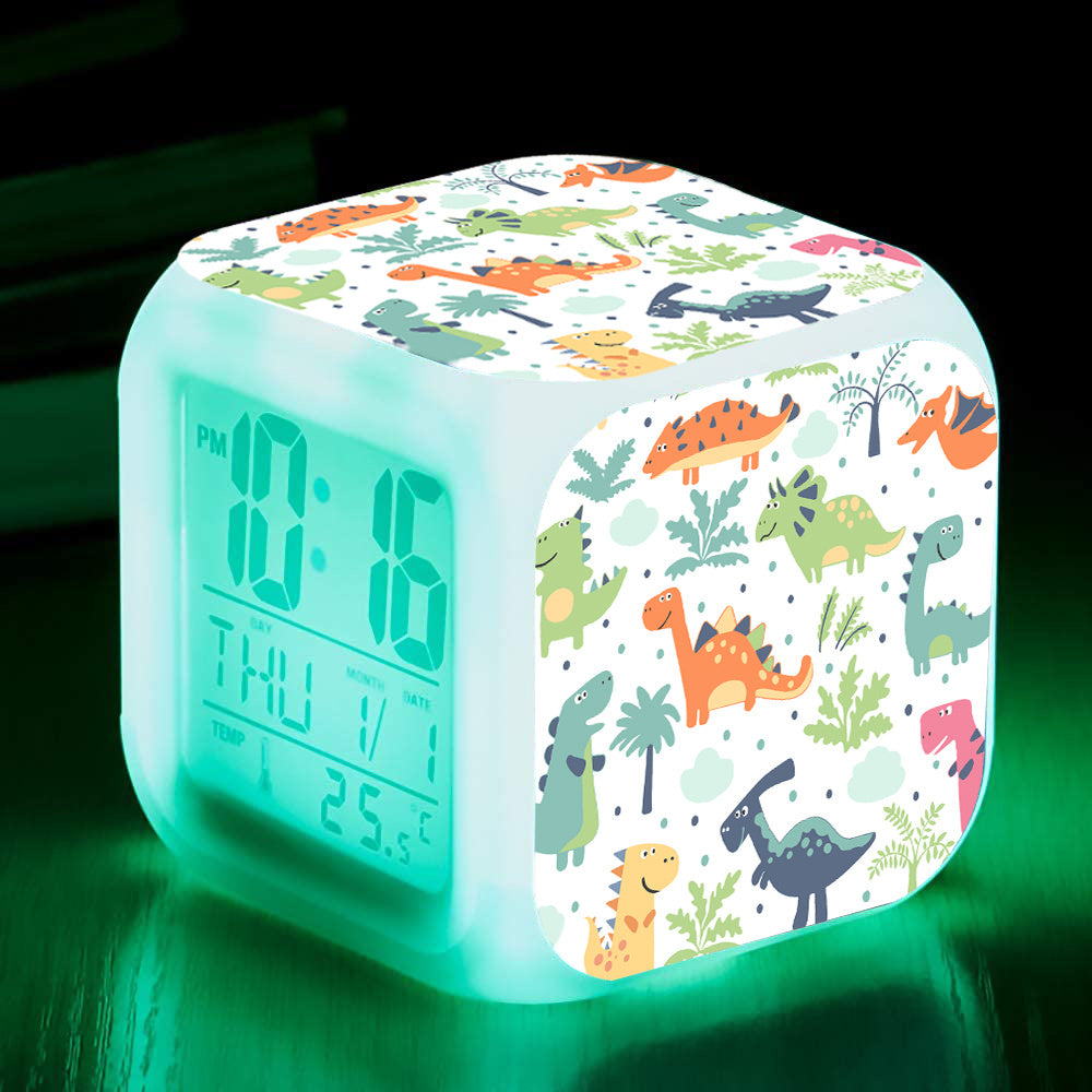 LED Cartoon Voice Control Alarm Clock - Digital Time Display - Minihomy