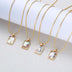 26 Letter Square Necklace Colorful Shell Luminous Pendant Chain Necklace For Women - Minihomy