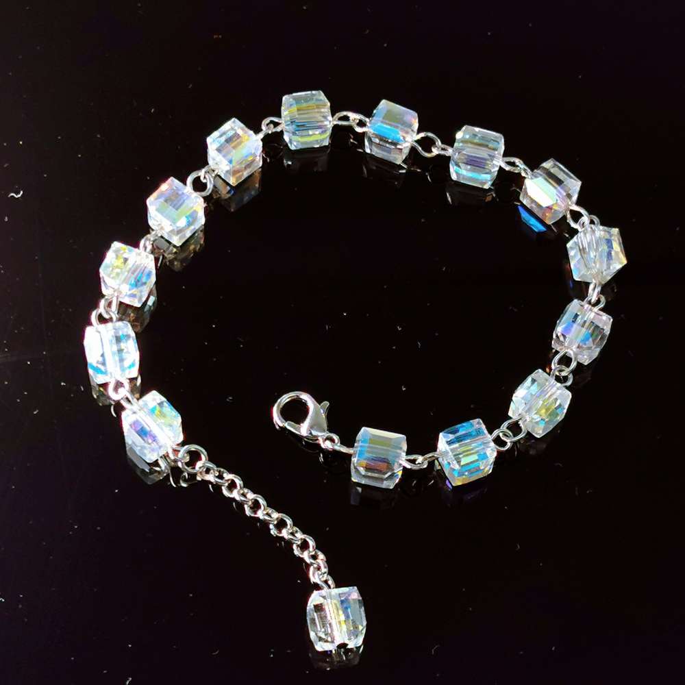 Crystal Bracelet Aurora Crystal Sugar Cube Rainbow - Minihomy