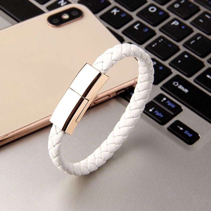 Bracelet Charger USB Charging Cable - Wearable Data Cable for iPhone 14, 13 Max, and Android Devices - Minihomy