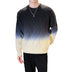 Men's Casual Retro Crew Neck Rhombus Tie-dyed Sweater - Minihomy