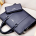 Men bag handbag leather business briefcase embossed letters - Minihomy