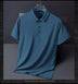 Breathable Lapel Short Sleeved T Shirt For Men - Minihomy