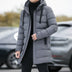 Long Hooded Jacket Men Winter Warm Windproof Coat - Solid Color Outdoor Clothes - Minihomy