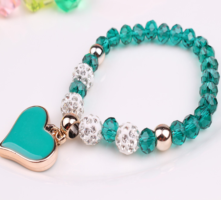 Elastic Crystal  Bracelet & Bangle Heart Bracelets - Minihomy