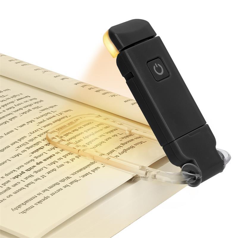 USB Rechargeable Book Light: Adjustable Brightness, Eye Protection, Clip-On Bookmark Reading Lamp