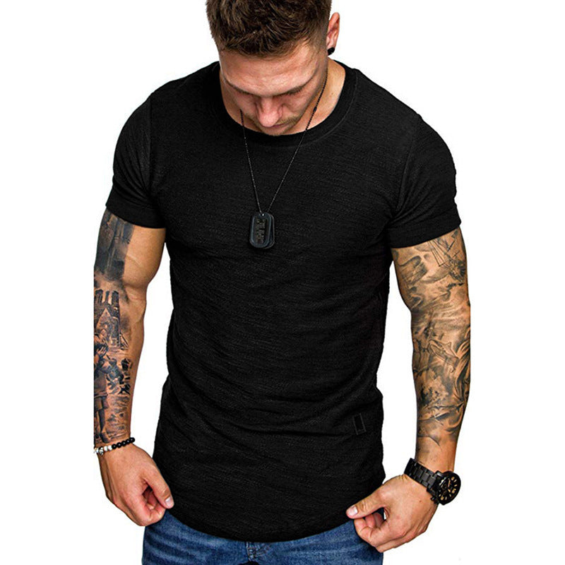 Men's Loose Round Neck Short Sleeve T-Shirt - Minihomy