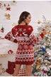 Elk Snowflake Christmas Jacquard Knitted Dress Long Knitted Sweaters - Minihomy