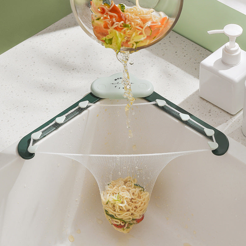 Creative Cloud Sink Drain Rack - Anti-Blocking Strainer with Disposable Filter Mesh Bag for Kitchen - Minihomy