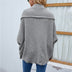 New Loose Knitted Sweater Solid Color Bat Sleeve Large Lapel Cardigan Autumn And Winter Fashion Jacket For Women Clothing - Minihomy