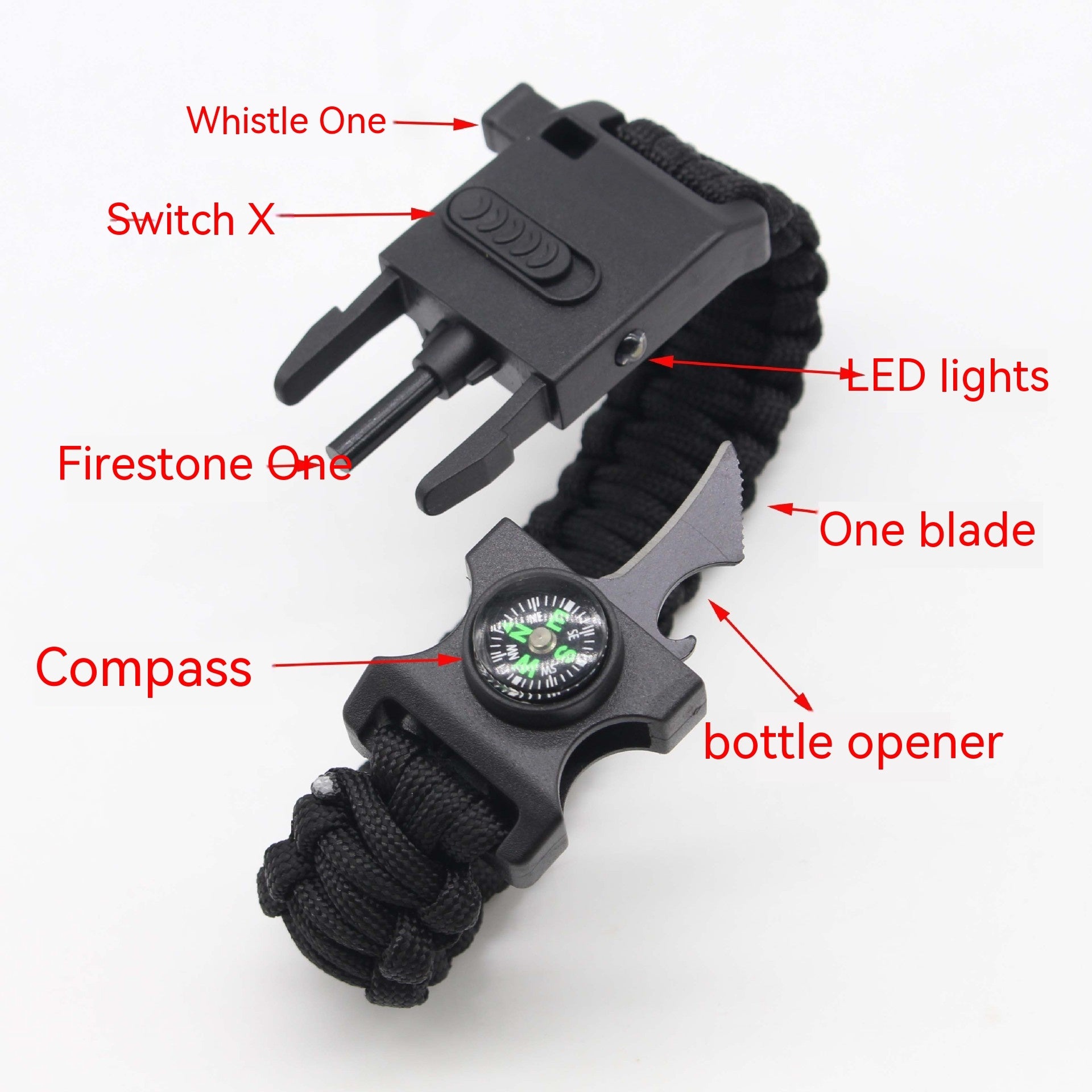 Outdoor Multifunctional Paracord Bracelet Lighting Lamp - Minihomy