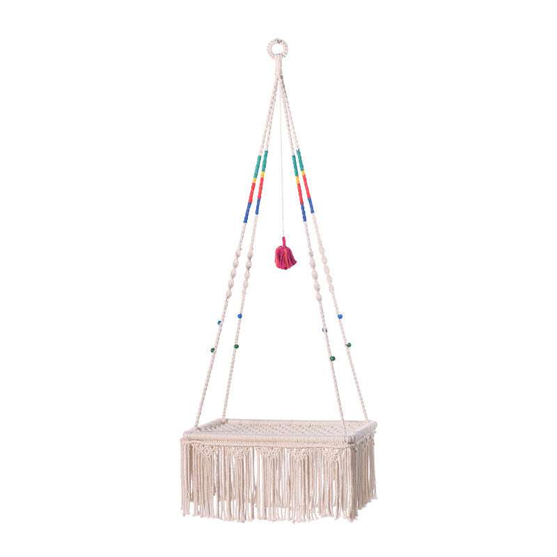 Lace Cat Bed Swing Tapestry Pet Bed Cotton Rope Swing Chair - Minihomy