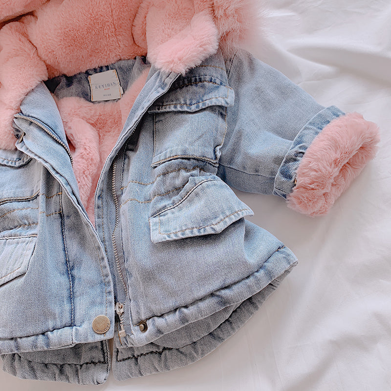 Girl Denim Coat: Stay Stylish and Cozy - Minihomy