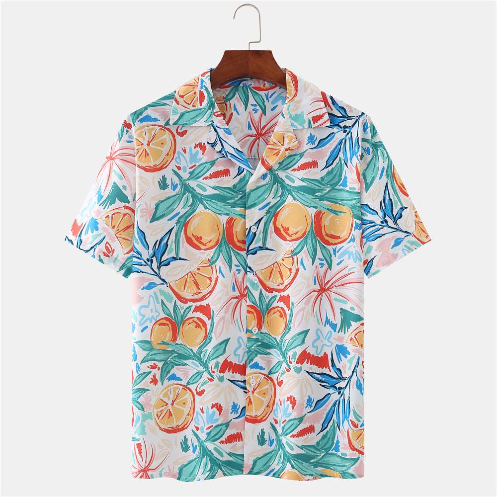 Men's Vacation Style Print Shirt Summer T-shirt - Minihomy