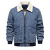 Men's Plush Denim Jacket - Minihomy