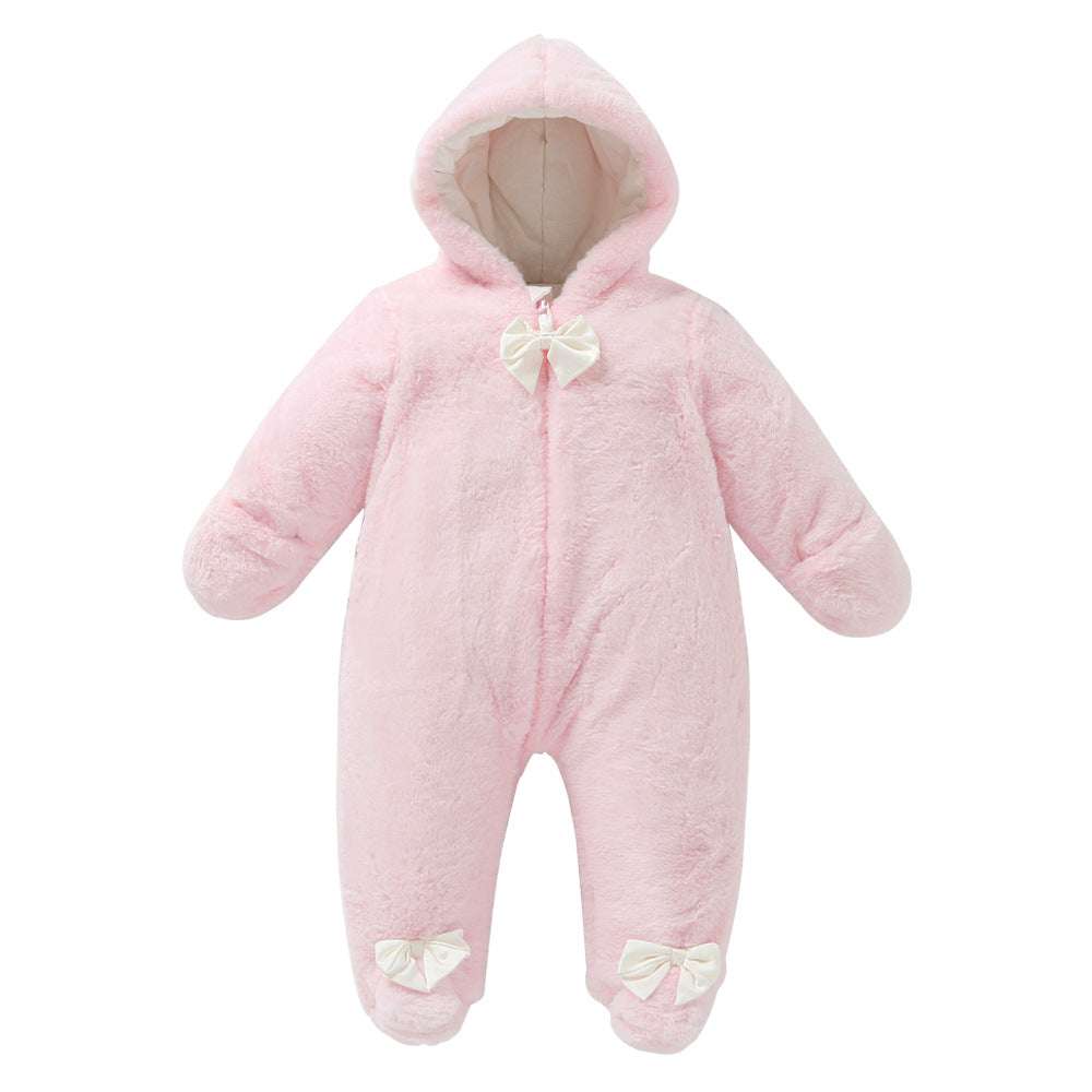 Baby And Toddler Jumpsuit Thickened Children's Coral Fleece - Minihomy