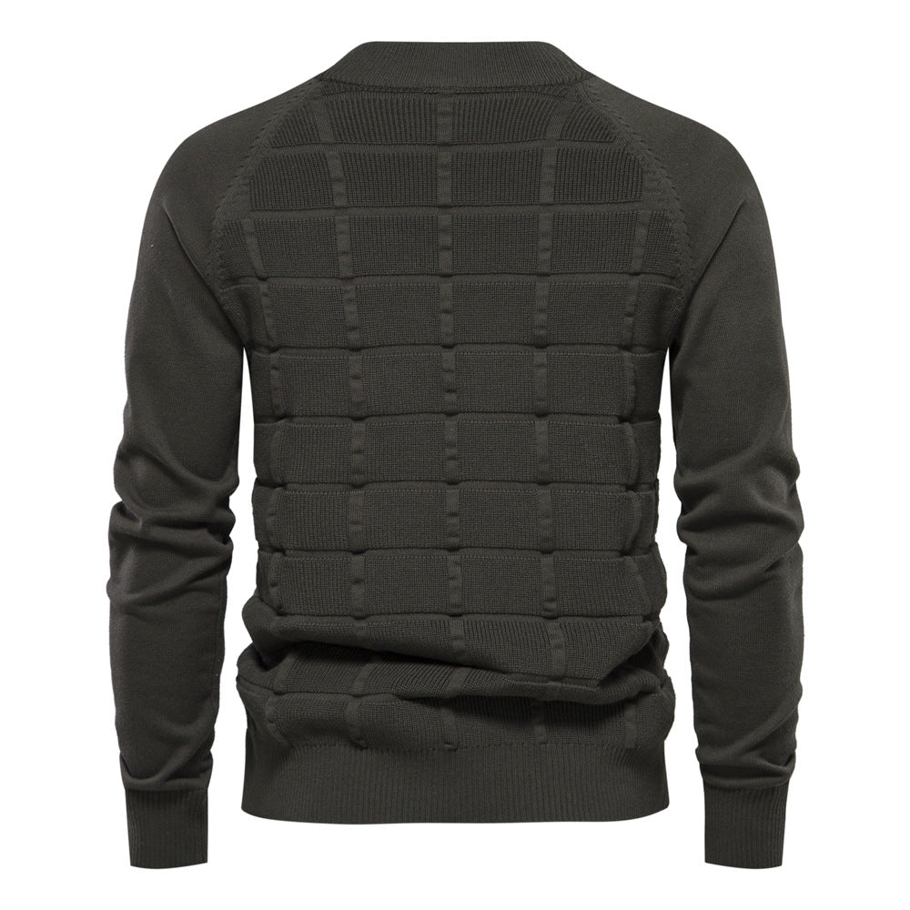 Men's Casual Round Neck Pullover Bottoming Sweater - Minihomy