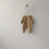 Comfortable And Simple Baby Long-sleeved One-piece - Minihomy