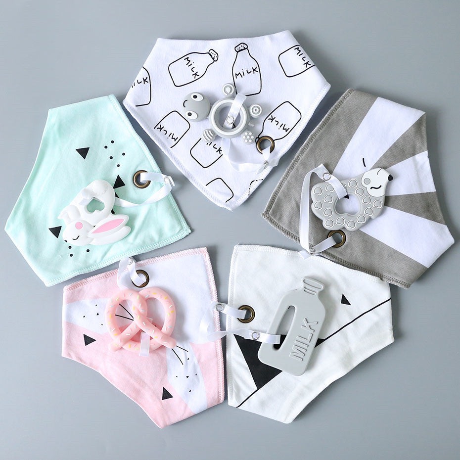 Cotton Bibs Burp Silicone Bib - Minihomy