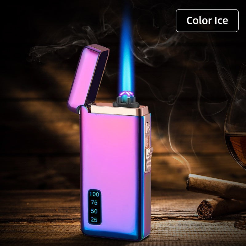 Windproof Double Flame Lighter - Gas & Electric, Customized, Metal