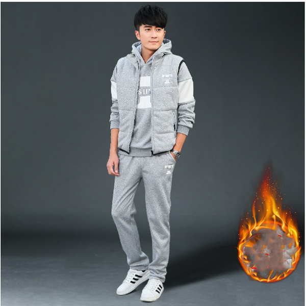 Men Velvet Padded Clothes Suit - Minihomy