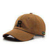 Adjustable Cap Letter R Embroidery Unisex Baseball Cap - Minihomy