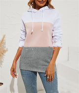 Colored Hooded Sweatshirt Long Sleeve Top - Minihomy