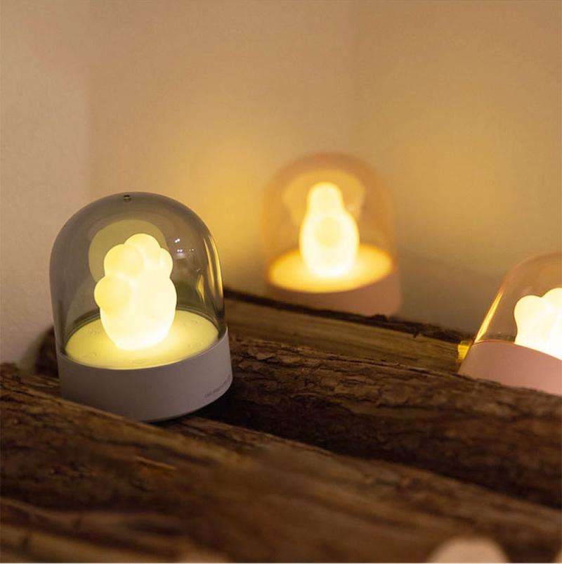 Cuddle Up with the Cat Paw Music Lamp: Light, Music, and Cuteness All in One - Minihomy