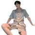 Men's Pajamas Summer Ice Silk Thin Short Sleeve Homewear Suit - Minihomy