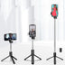 Bluetooth Fill Light Selfie Stick with Integrated Tripod Phone Holder - Minihomy