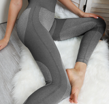 Seamless knitting hips moisture wicking yoga pants sports fitness pants