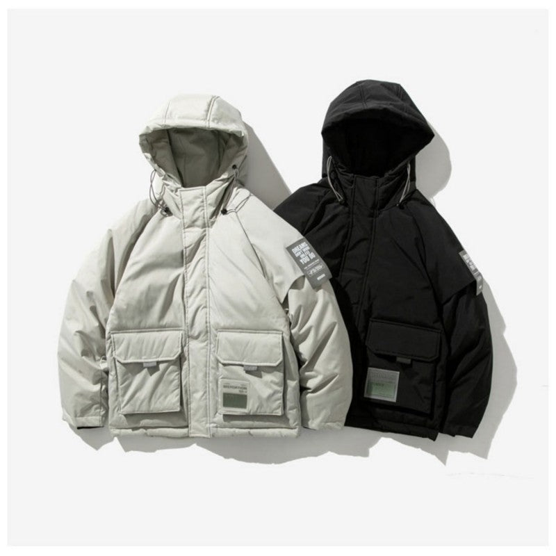 Cloth Embroidered Tooling Down Jacket - Minihomy