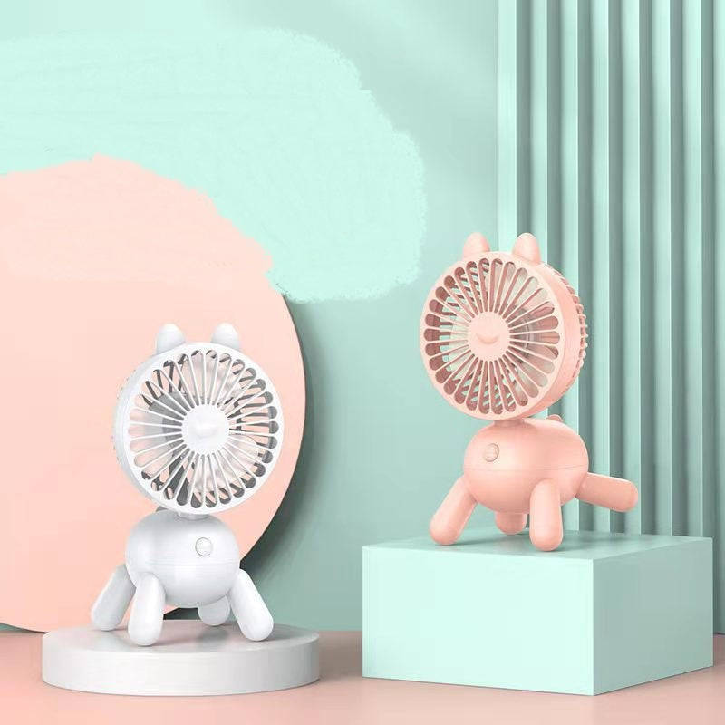 Mini Desktop Electric Fan - USB Rechargeable with Automatic Shaking Head - Minihomy