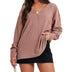 Lightweight V-neck Sweaters Women Winter Casual Long Sleeve Pullover Top - Minihomy