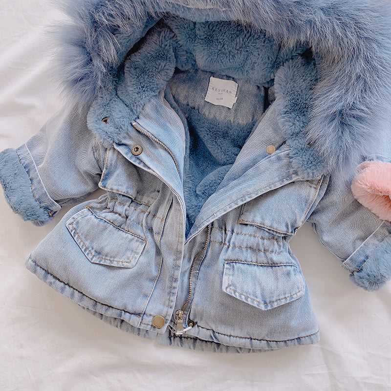 Girl Denim Coat: Stay Stylish and Cozy - Minihomy