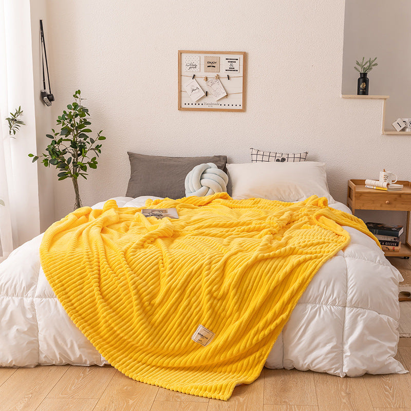 Single layer milk fleece blanket