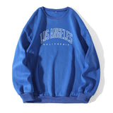 Letter Print Crew Neck Pullover Sweatshirt - Minihomy