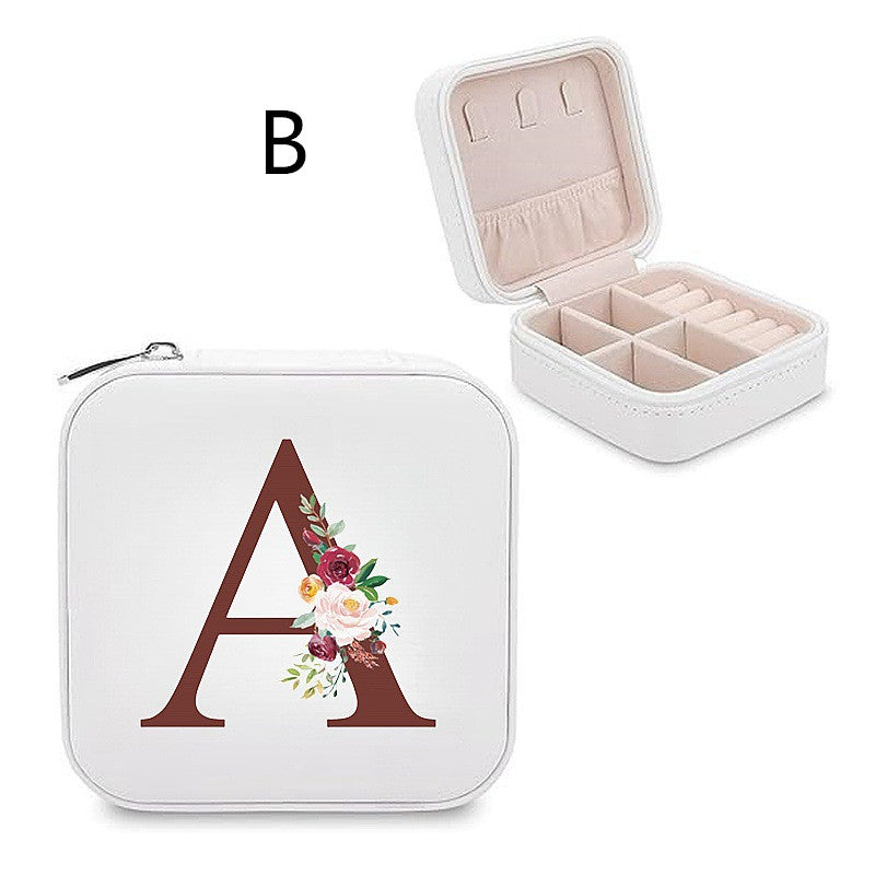 Portable Accessories Jewelry Storage Box 26 Printing - Minihomy