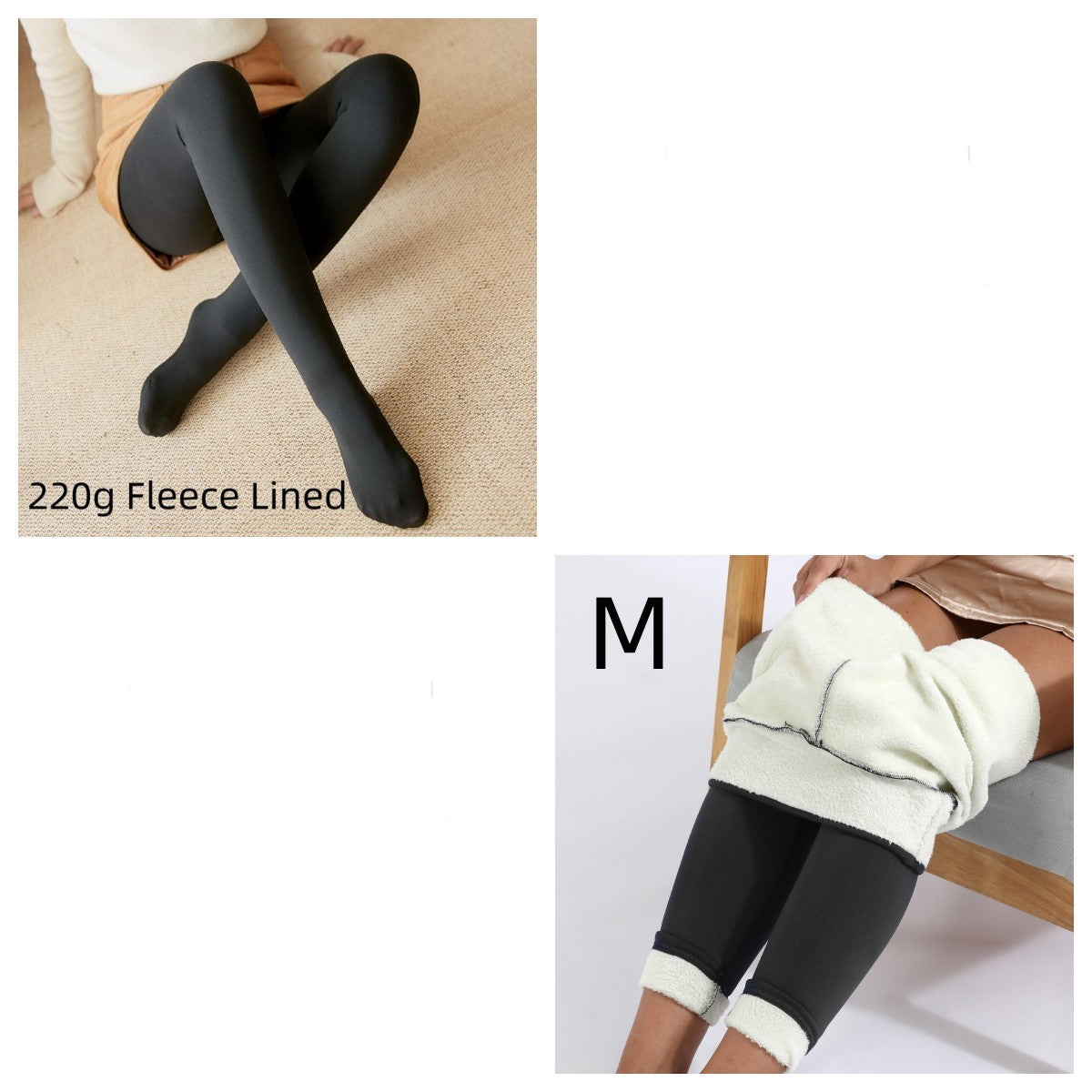 Fleece-lined Thickened Sheer Tights Leggings Transparent One-piece Superb Pantynose - Minihomy