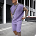 Men's Loose Trendy Short-sleeved Shirt Shorts Two-piece Suit - Minihomy