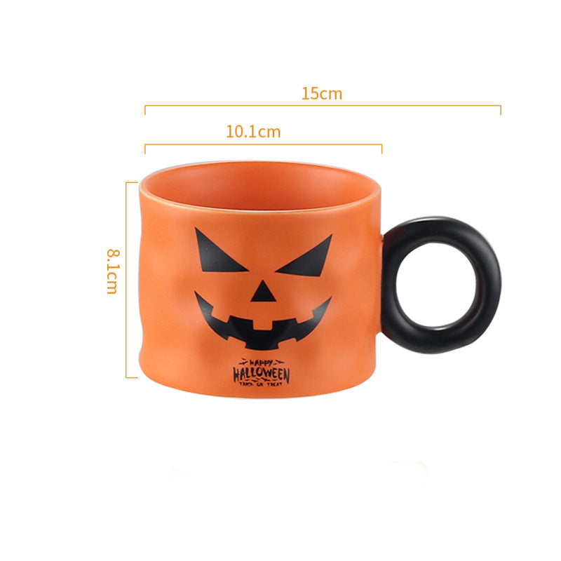 Halloween Gift Pumpkin Cup Ceramic Mug - Minihomy