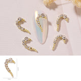 Nail Art DIY Love Heart Alloy Jewelry Nail Piece Nail Decoration Rhinestone - Minihomy