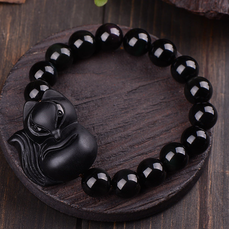 Natural obsidian bracelets for men and women - Minihomy