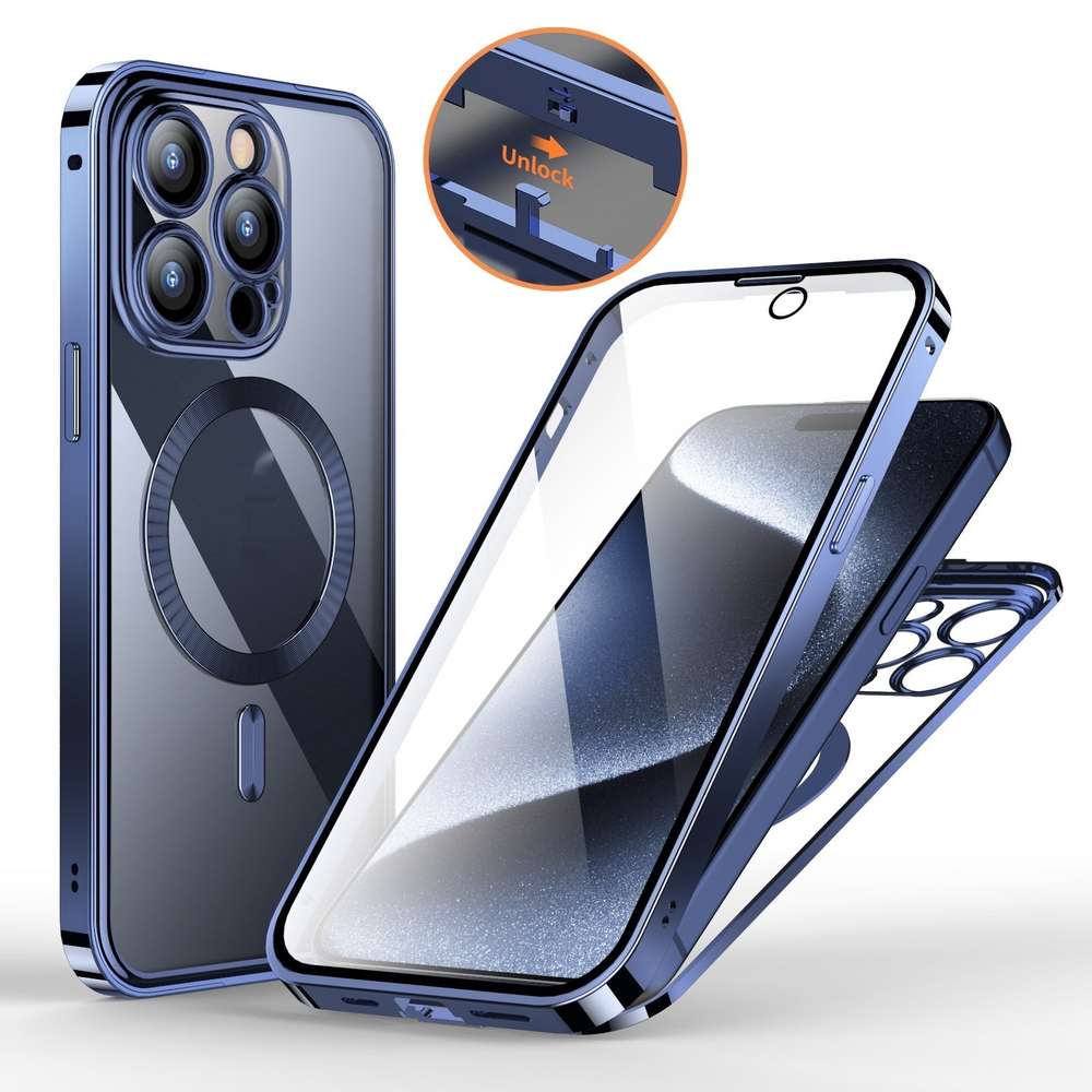 Full Protection Phone Case with Magnetic Wireless Charging & Double Lens - Minihomy