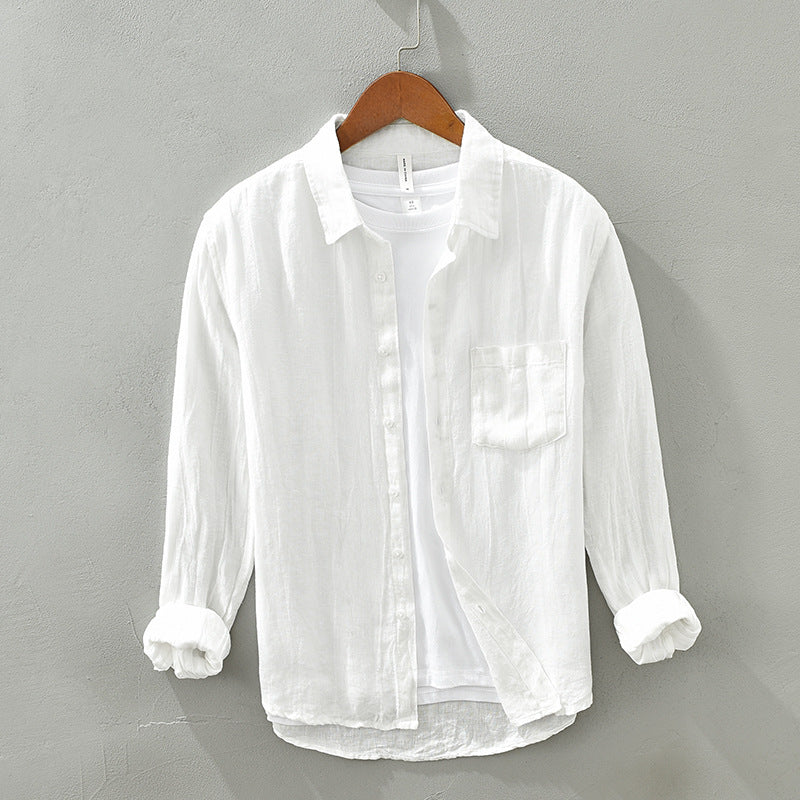 Linen Long Sleeved Shirt For Men: Stay Stylish and Comfortable - Minihomy