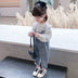 Girls Denim Overalls And Lace Shirt Two-piece Suit - Minihomy