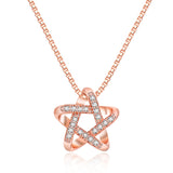 Hollow Star Rhinestone Necklace - Simple Summer Fashion Pendant for Women