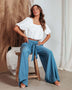 Casual Pants Women's High Waist Wide Leg Pants - Minihomy