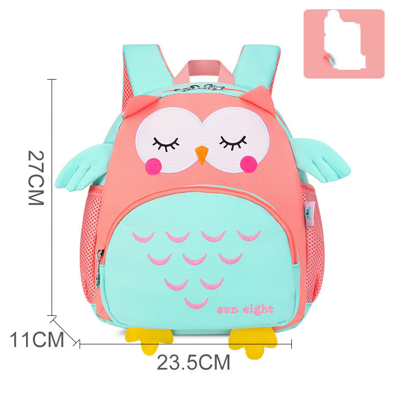 Cute Cartoon Shoulders Baby Lightweight Backpack Elementary School Schoolbag - Minihomy